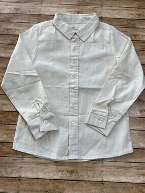 My Three Sons by Evie's Closet Cream Button Up Shirt 8y